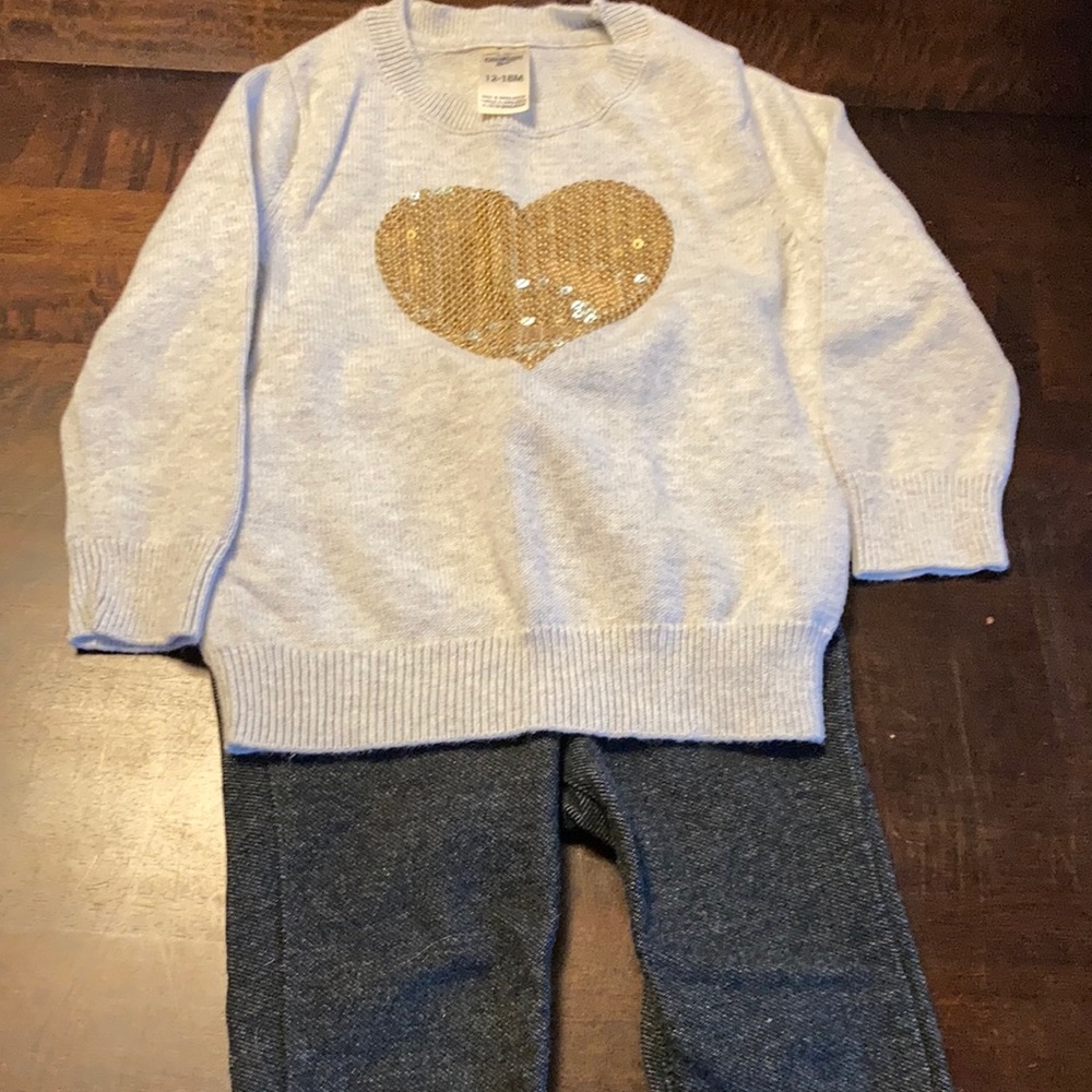 OshKosh sweater & GAP denim jeggings